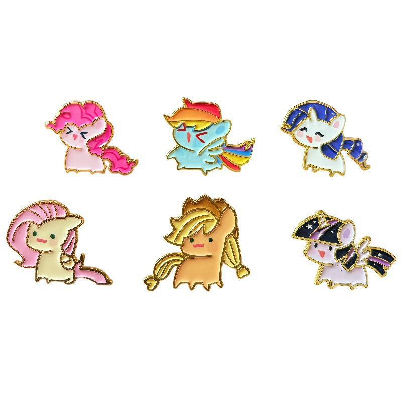 Embroidery Illustration - My Little Pony Pony Cartoon Metallbrosche