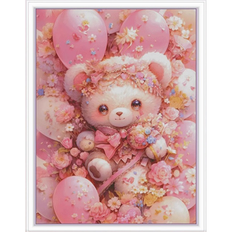 Embroidery X Stitch - ZZ3887 Bär 14CT 16CT gedruckt auf