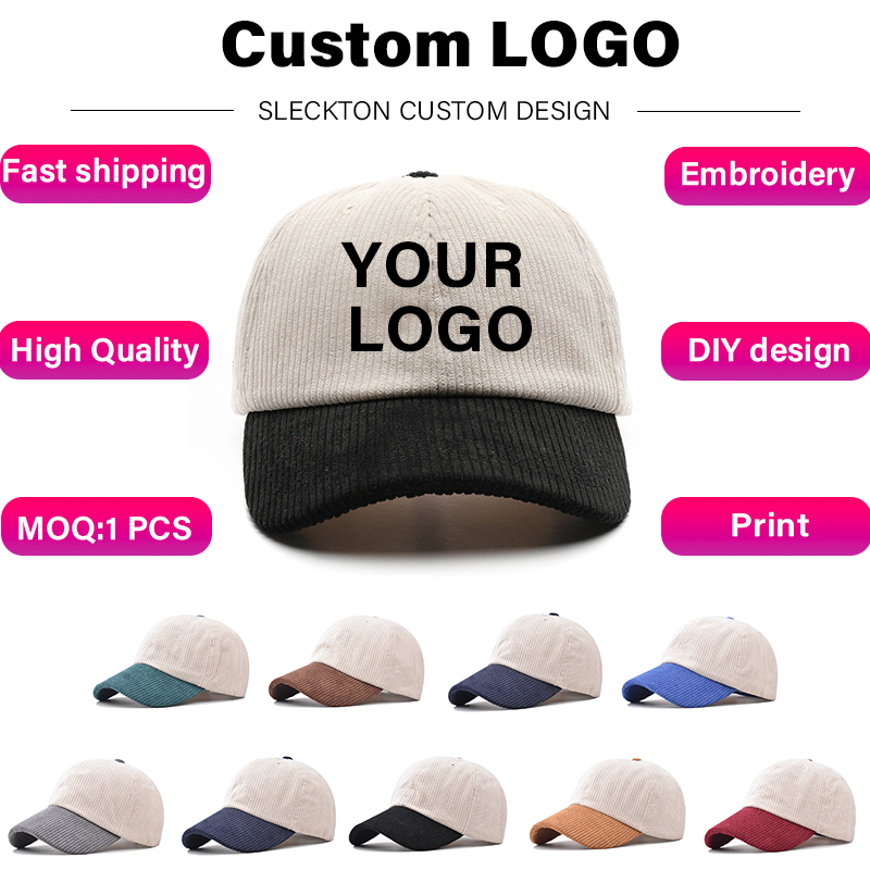 Embroidery Design Logo - SLECKTON Logo Benutzerdefinierte Baseball Kappe für