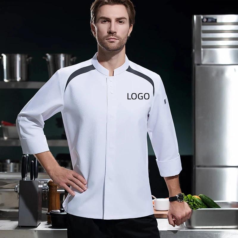 Embroidery Workshop - Atmungsaktive lange Ärmel Chef Uniform Arbeitskleidung