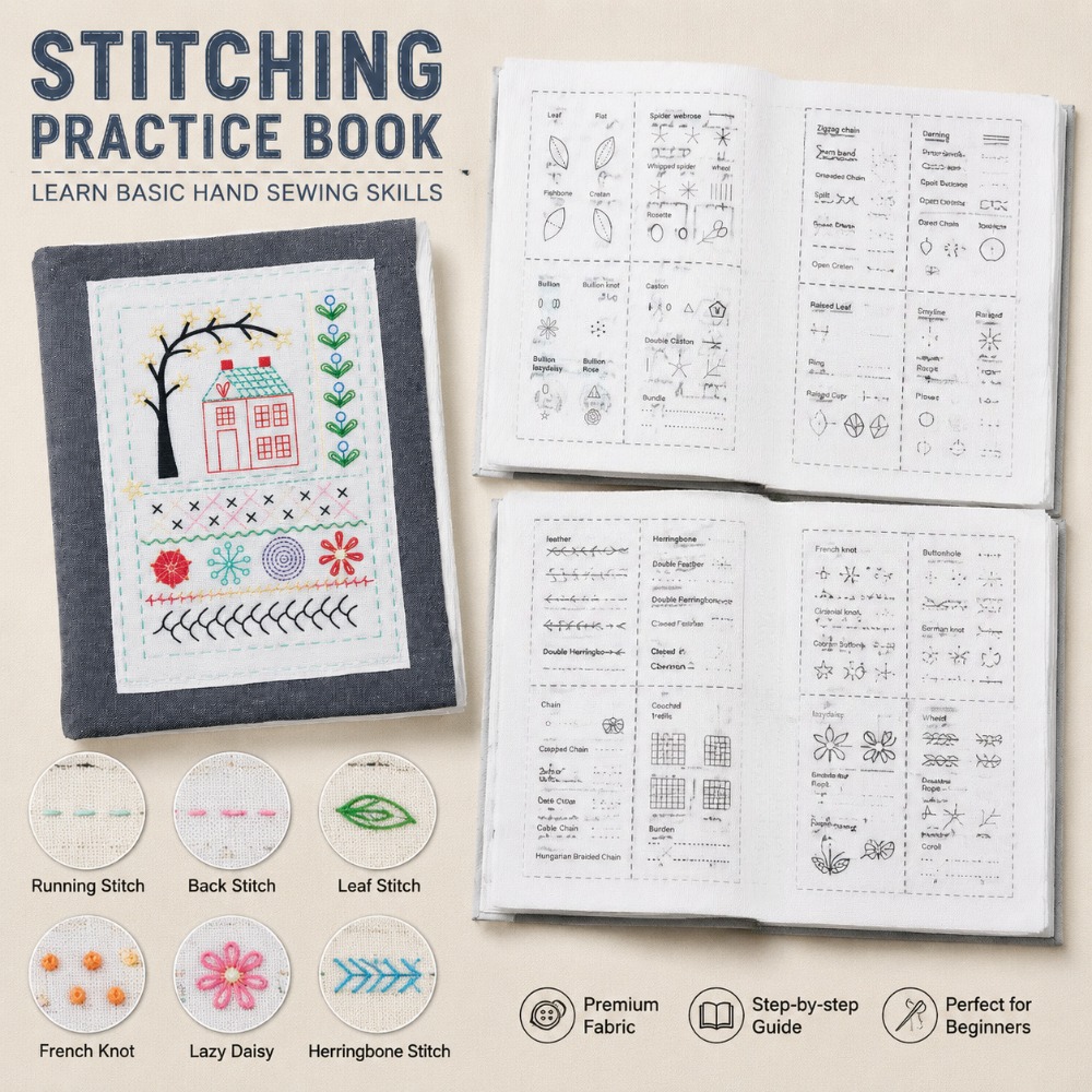 Embroidery Workshop - Stickerei-Übungsbuch DIY Näh- und Handarbeitsanleitung für
