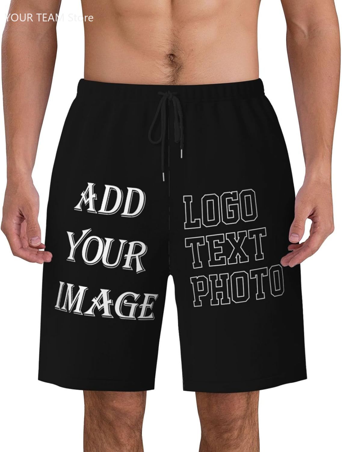 Embroidery Design Logo - Maßgeschneiderte Shorts für Herren. Gestalten Sie