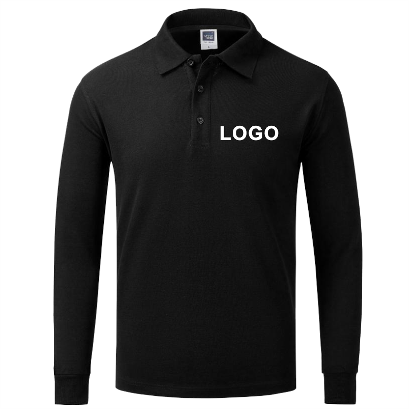 Langarm-Poloshirts aus Baumwol – Embroidery Design Logo Bewertung und Preis