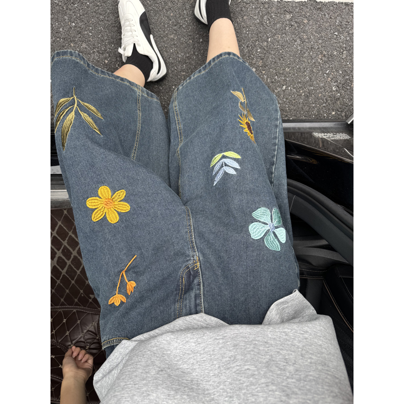 Unisex Koreanischer Stil Y2K B – Embroidery Jeans Bewertung und Preis