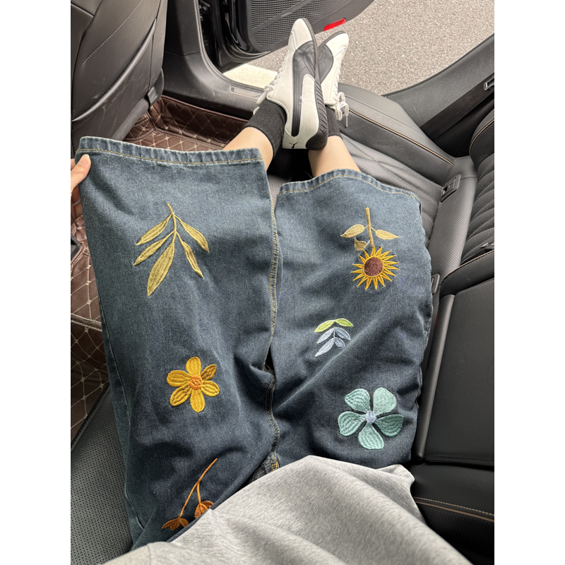 Unisex Koreanischer Stil Y2K B – Embroidery Jeans Bewertung und Preis