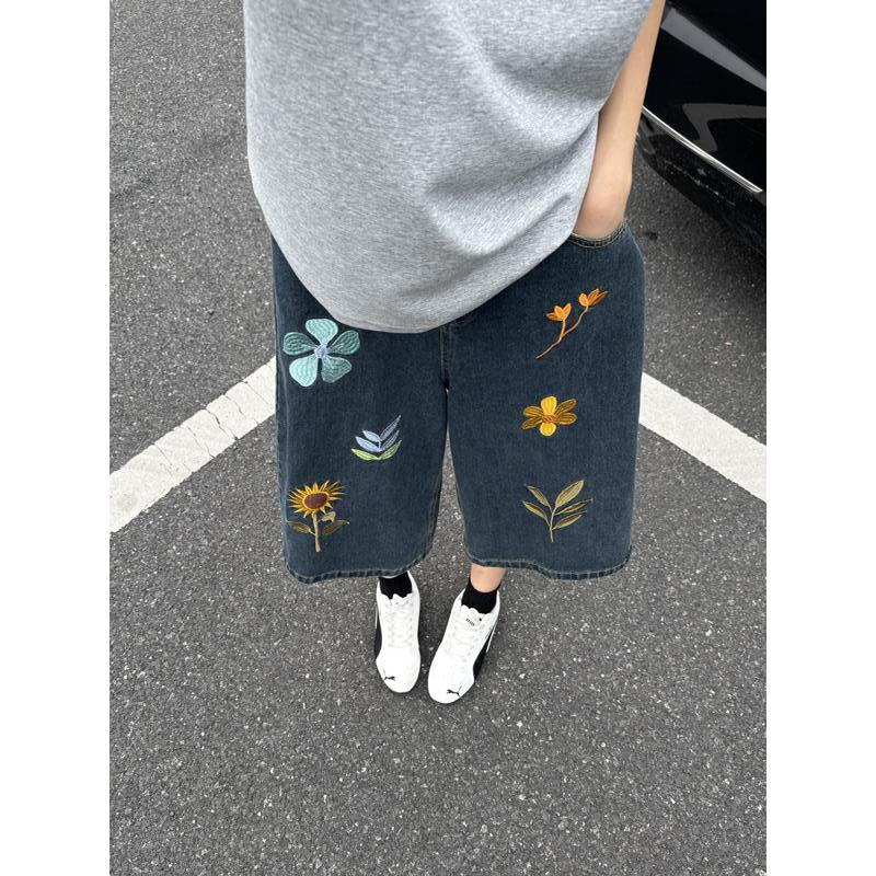 Unisex Koreanischer Stil Y2K B – Embroidery Jeans Bewertung und Preis