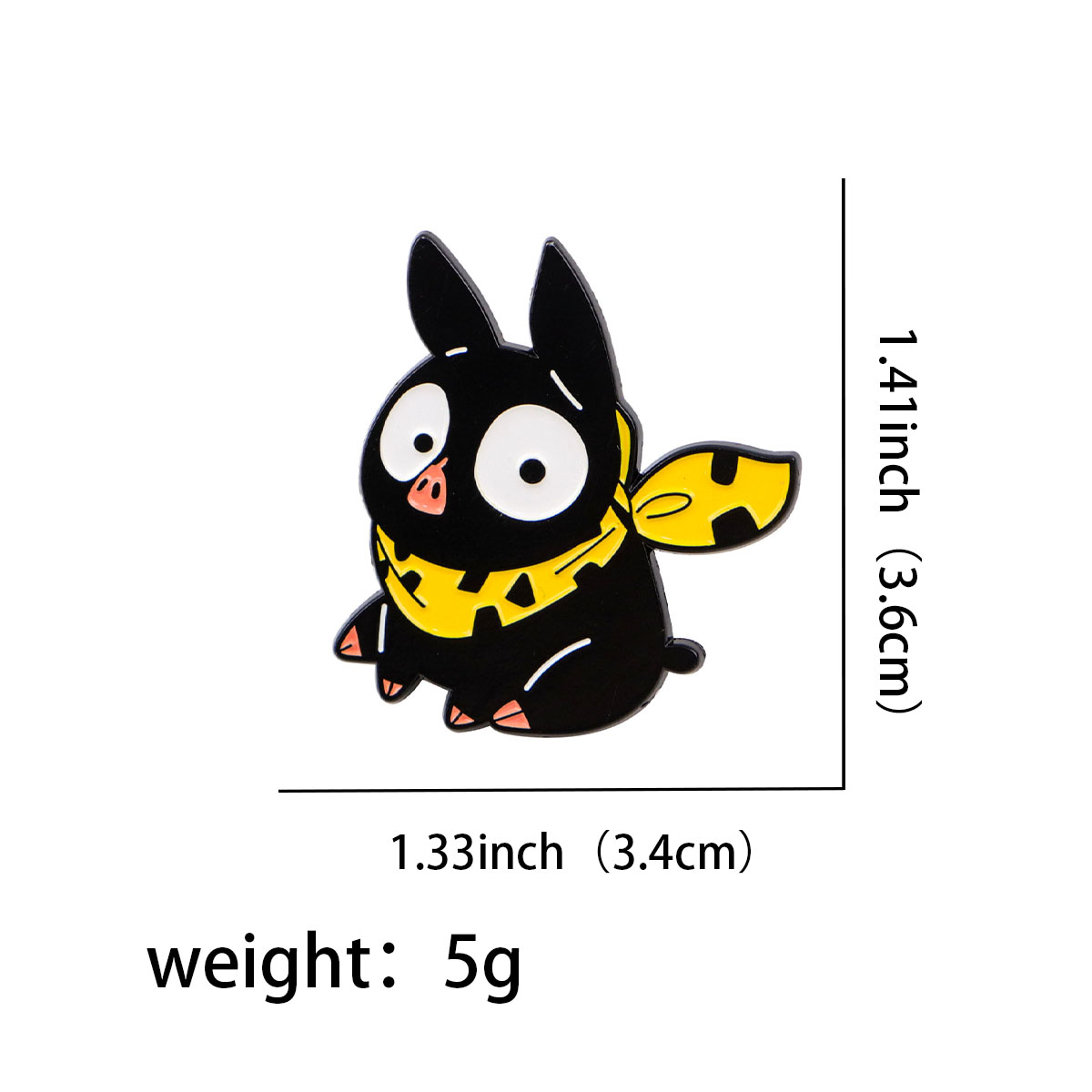 Anime Schwarzes Schwein Emaill – Embroidery Illustration Bewertung und Preis