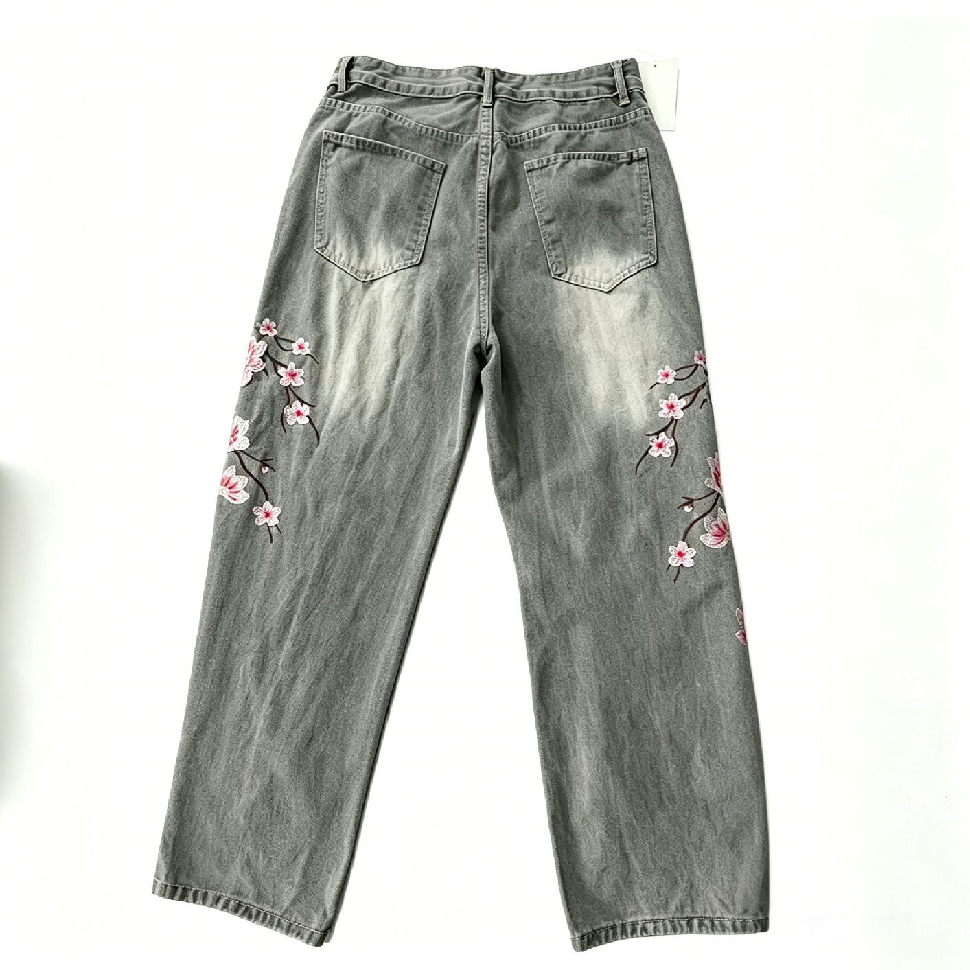 High-Waist Loose Straight Leg  – Embroidery Jeans Sakura Bewertung und Preis