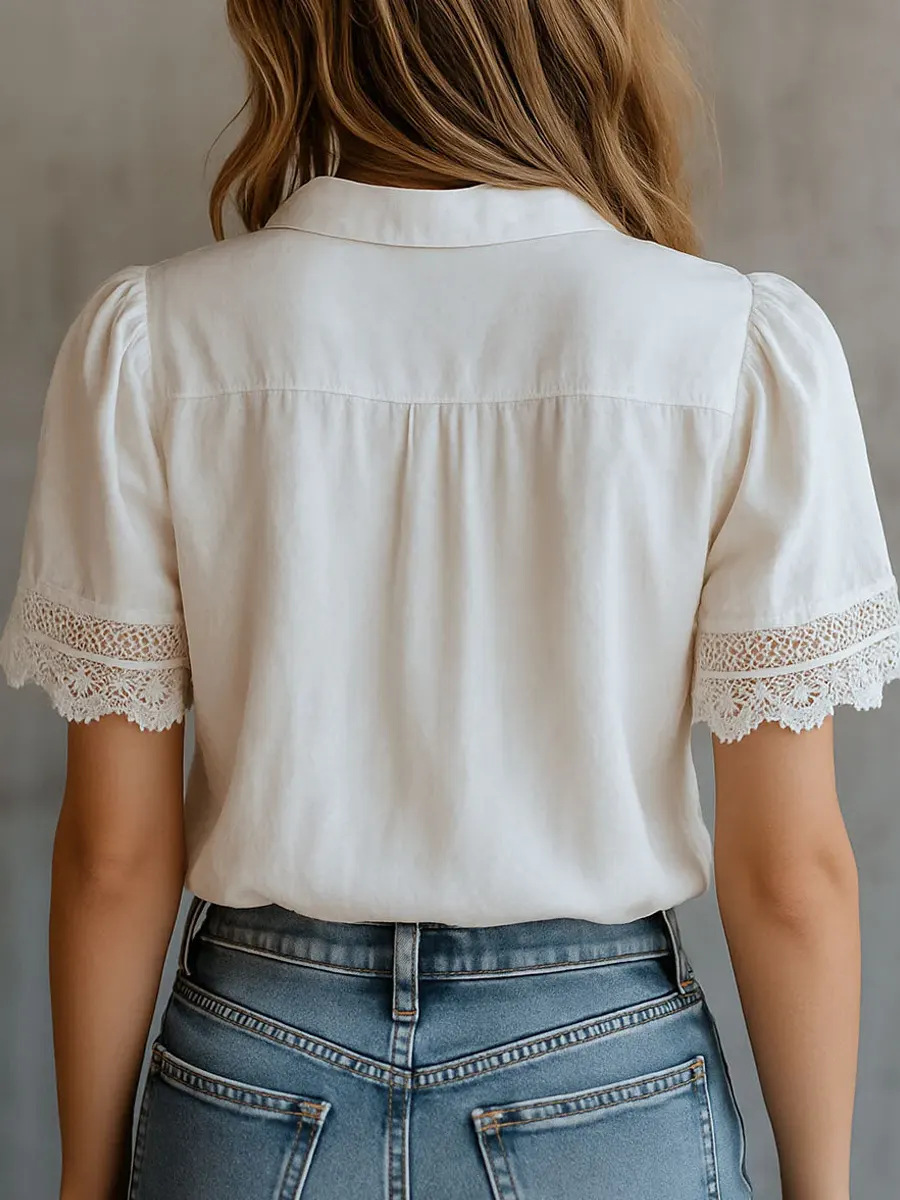 Elegante Damenblusen, lässig,  – Embroidery On Shirt Bewertung und Preis