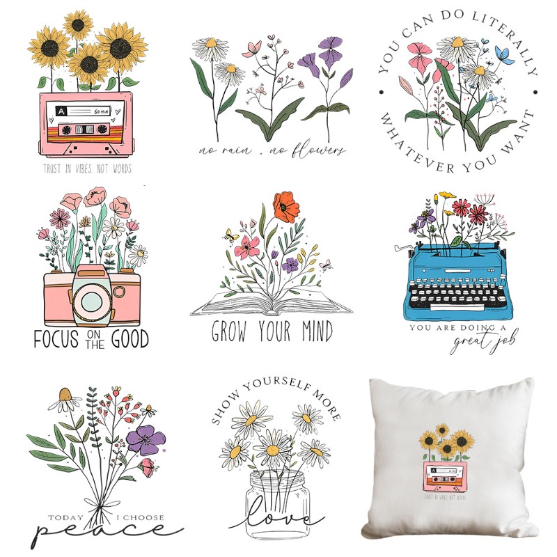 Cartoon-Blumenmotive zum Aufbü – Embroidery On Shirt Bewertung und Preis