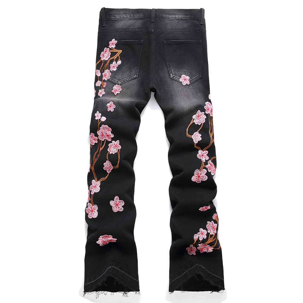 Herren Sakura-Stickerei-Denim- – Embroidery Jeans Sakura Bewertung und Preis