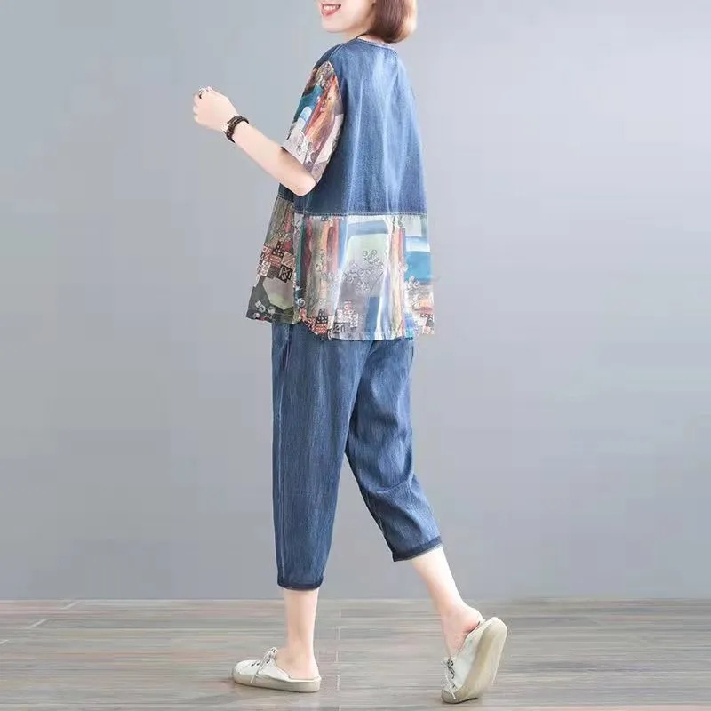 5XL Sommer frauen Jeans Sets F – Embroidery Jeans Bewertung und Preis