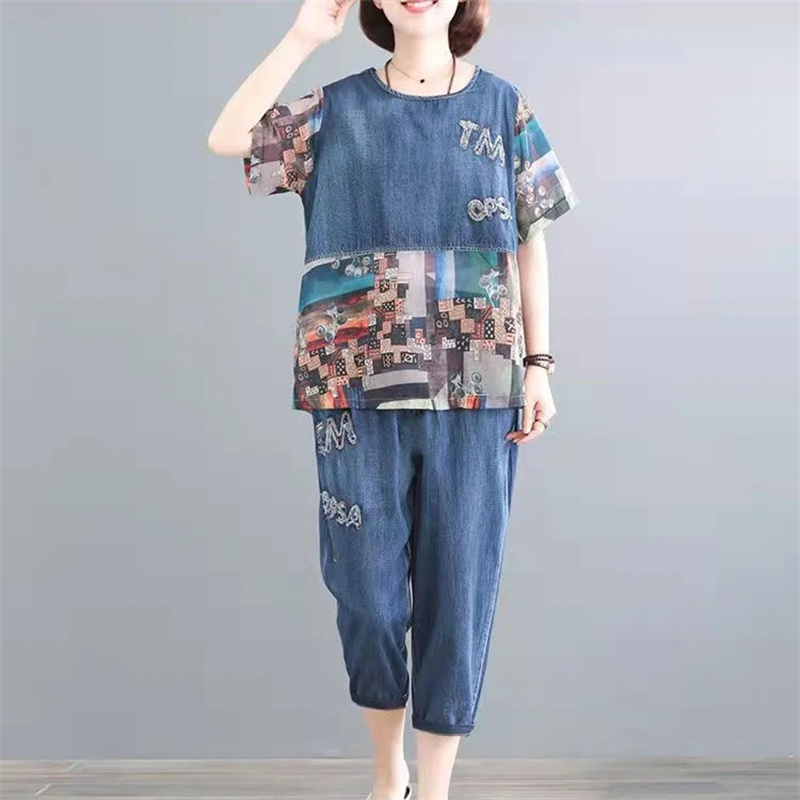 5XL Sommer frauen Jeans Sets F – Embroidery Jeans Bewertung und Preis