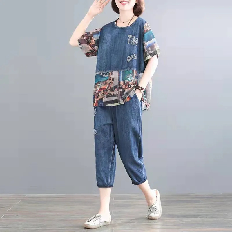 5XL Sommer frauen Jeans Sets F – Embroidery Jeans Bewertung und Preis