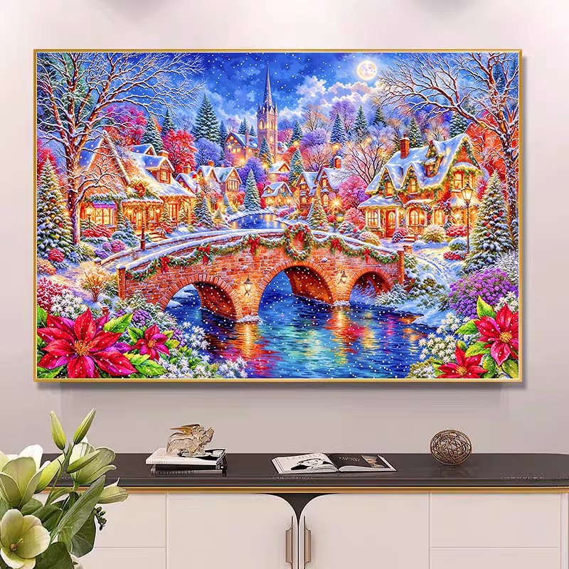 9ct 100x75cm Winter Kirchen-St – Embroidery X Stitch Bewertung und Preis