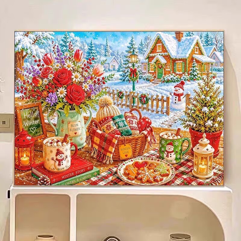 9CT 14ct Winter-Motiv-Kreuzsti – Embroidery X Stitch Bewertung und Preis