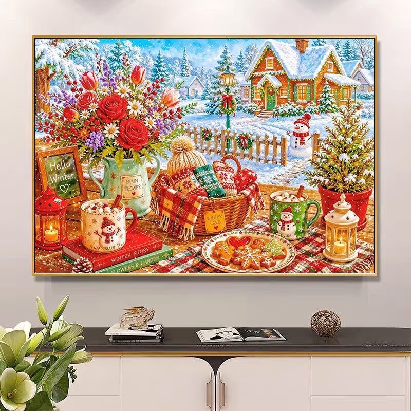 9CT 14ct Winter-Motiv-Kreuzsti – Embroidery X Stitch Bewertung und Preis