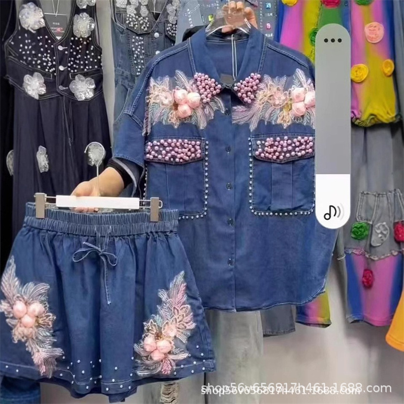 2-teiliges Set für Damen, Diam – Embroidery Jeans Bewertung und Preis